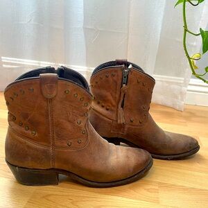 Vintage Cowgirl Boots with Metal Studs